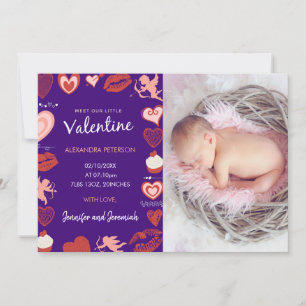 Anúncio de bebê no dia dos namorados com cupidos r