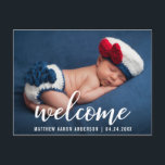 Anúncio de Boas-Vindas Bebê Novo Moderno<br><div class="desc">Cartão Postal de Boas-Vindas ao Bebê Novo Anúncio Moderno</div>