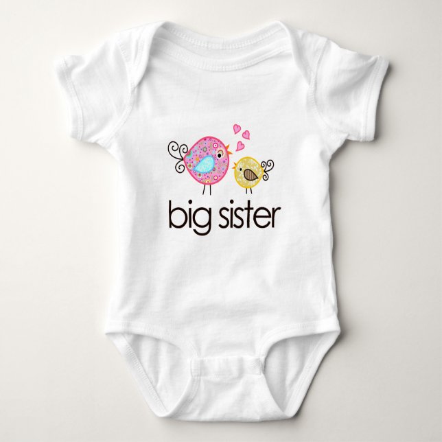 Anúncio de camiseta da Big Sister Birds (Frente)