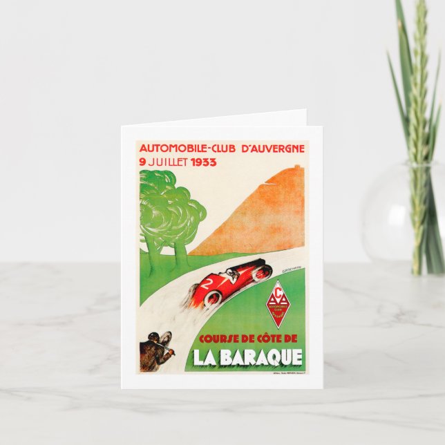 Anúncio de Carro vintage do Automobile Club (Frente)