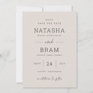 Anúncio de Cartão de Foto de Casamento Salve a Dat