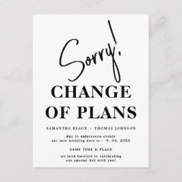 Anúncio de cartão postal de casamento adiado