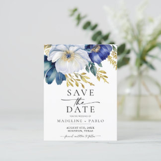 anúncio de cartão postal de casamento floral para 