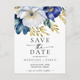 anúncio de cartão postal de casamento floral para 