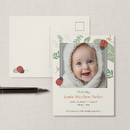 Anúncio de Cartão Postal de Revelação de Bebê Joan