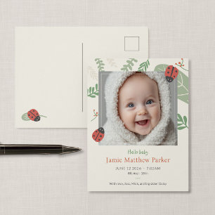 Anúncio de Cartão Postal de Revelação de Bebê Joan