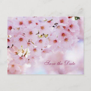 Anúncio de cartão postal Save the Date da flor de