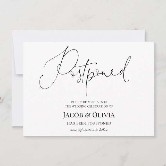 Anúncio de Casamento Adiado (Frente)