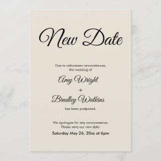 Anúncio de casamento adiado para nova data