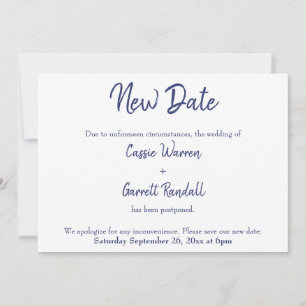 Anúncio de casamento adiado por Marinho Branco