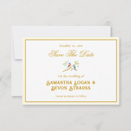 Anúncio de Casamento Bluebirds Save The Date