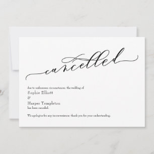 Anúncio de Casamento Cancelado Simples e Elegante