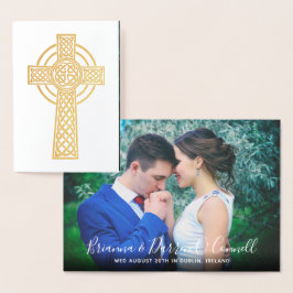 Anúncio de Casamento Católico da Cruz Celta Irland