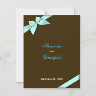 Anúncio de Casamento com Fita Aqua