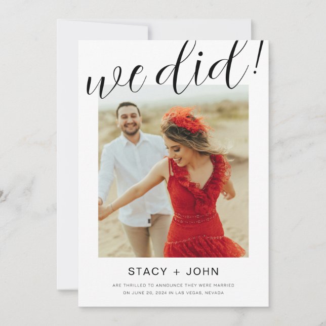 Anúncio de Casamento com Foto (Frente)