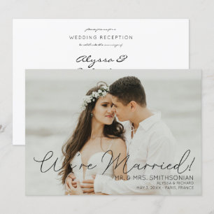 Anúncio de Casamento com Foto & Convite de Recepçã