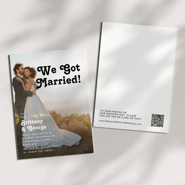 Anúncio de Casamento com Foto de Fuga ao Estilo Mo (Criador carregado)