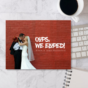 Anúncio de Casamento com Foto de Fuga Romântica