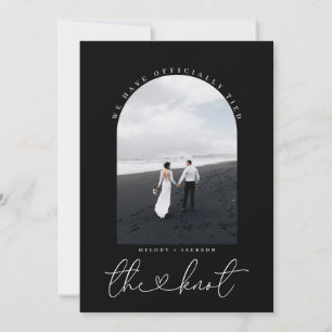 Anúncio de Casamento com Foto em Preto e Branco