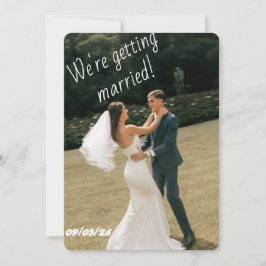Anúncio de Casamento com Foto Moderna