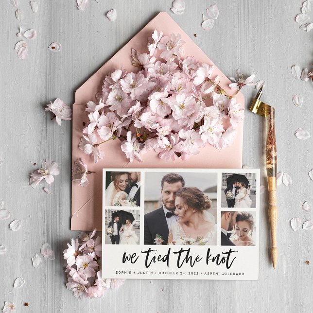 Anúncio de Casamento com Foto Múltipla e Letra Cas (Criador carregado)