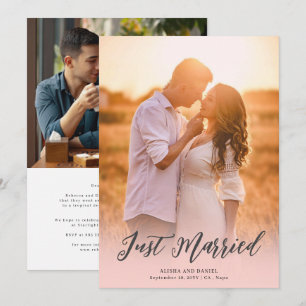 Anúncio de Casamento com Foto Personalizada de Doi
