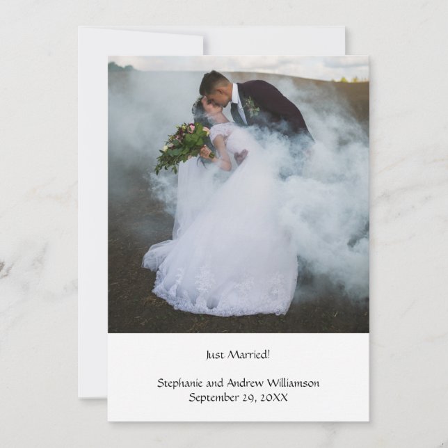 Anúncio de Casamento com Foto Personalizada para F (Frente)