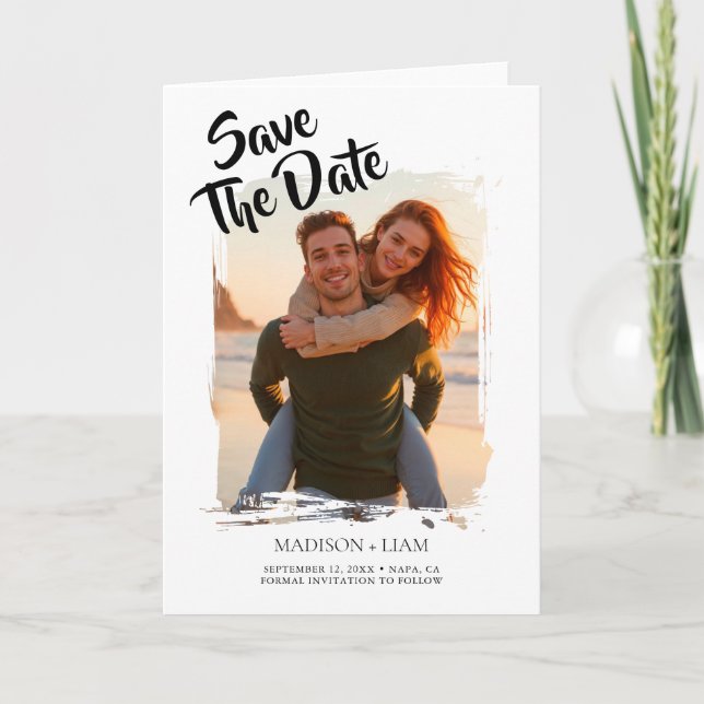 Anúncio de casamento com foto personalizada para g (Frente)