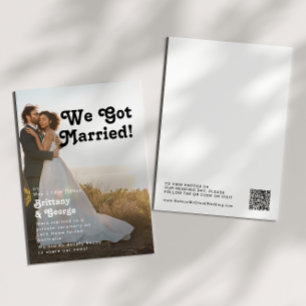 Anúncio de Casamento com Foto Retro Moderno