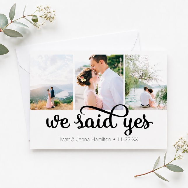 Anúncio de Casamento com Foto We Said Yes (Criador carregado)
