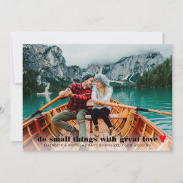 Anúncio de casamento com fotos de micro-casamento 