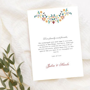 Anúncio de Casamento com Motivo Clássico Vintage