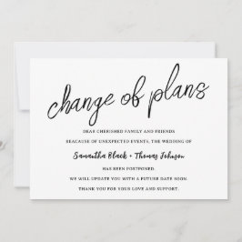 Anúncio de Casamento com Mudança de Planos Adiada