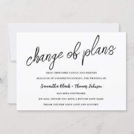 Anúncio de Casamento com Mudança de Planos Adiada