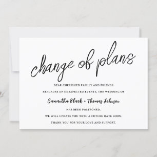 Anúncio de Casamento com Mudança de Planos Adiada