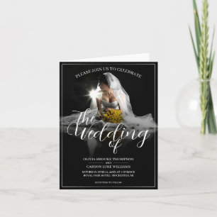Anúncio de Casamento com Noiva Sentada - Clássico 