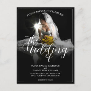 Anúncio de Casamento com Noiva Sentada - Clássico
