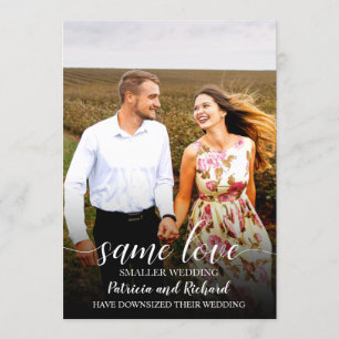 Anúncio de Casamento com Redução do Mesmo Amor Fot