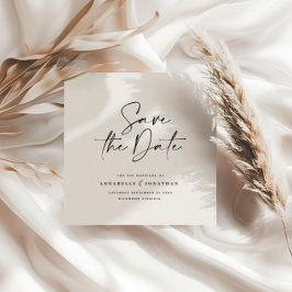 Anúncio de casamento com tipografia manuscrita mod