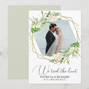Anúncio de Casamento com Vegetação We Tied The Kno