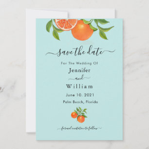 Anúncio de casamento da cor da laranja do Citrus