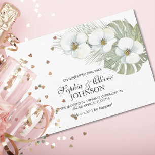 Anúncio de casamento da Orquídea Branca Tropical