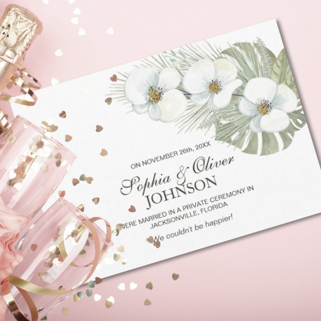 Anúncio de casamento da Orquídea Branca Tropical (Criador carregado)