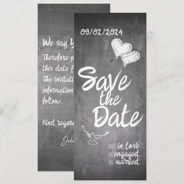 Anúncio de casamento da Tipografia do Quadro (Frente/Verso)