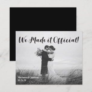 Anúncio de casamento da tipografia escrita à mã