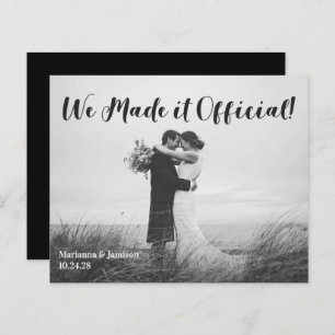 Anúncio de casamento da tipografia escrita à mão d