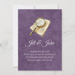 Anúncio de Casamento Dark Academia
