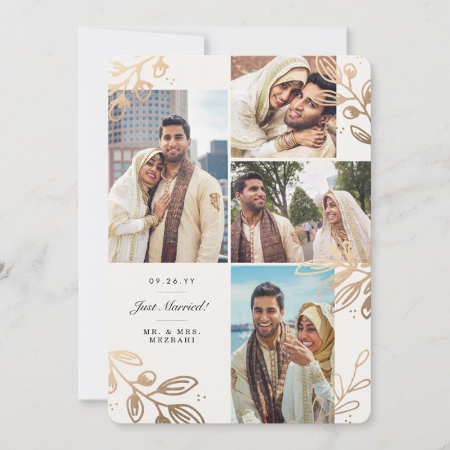 Anúncio de casamento das Folhas Douradas 4 (Frente)