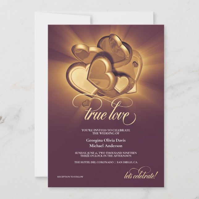 Anúncio de Casamento de Amor Verdadeiro (Frente)