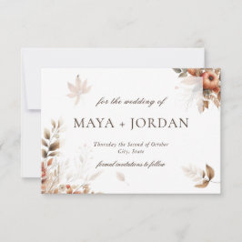 Anúncio de Casamento de Autumn Pumpkin Harvest